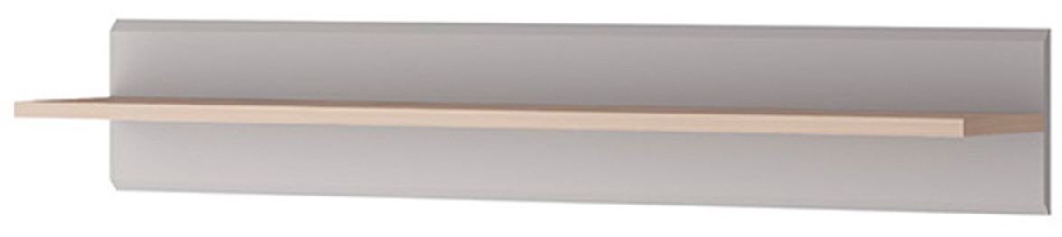 Ράφι τοίχου Inox: Γκρι+Jackson Hickory 90x17x19cm