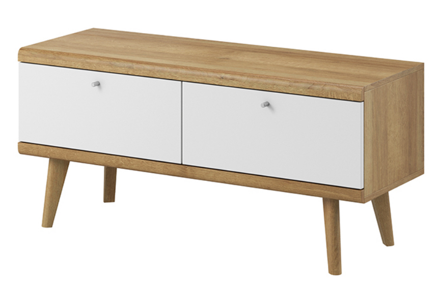 Έπιπλο τηλεόρασης 02103-PR-STV Λευκό+Riviera   107x50x40cm