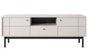 Έπιπλο τηλεόρασης Japandi Λευκό Kazmir 153x56x39cm