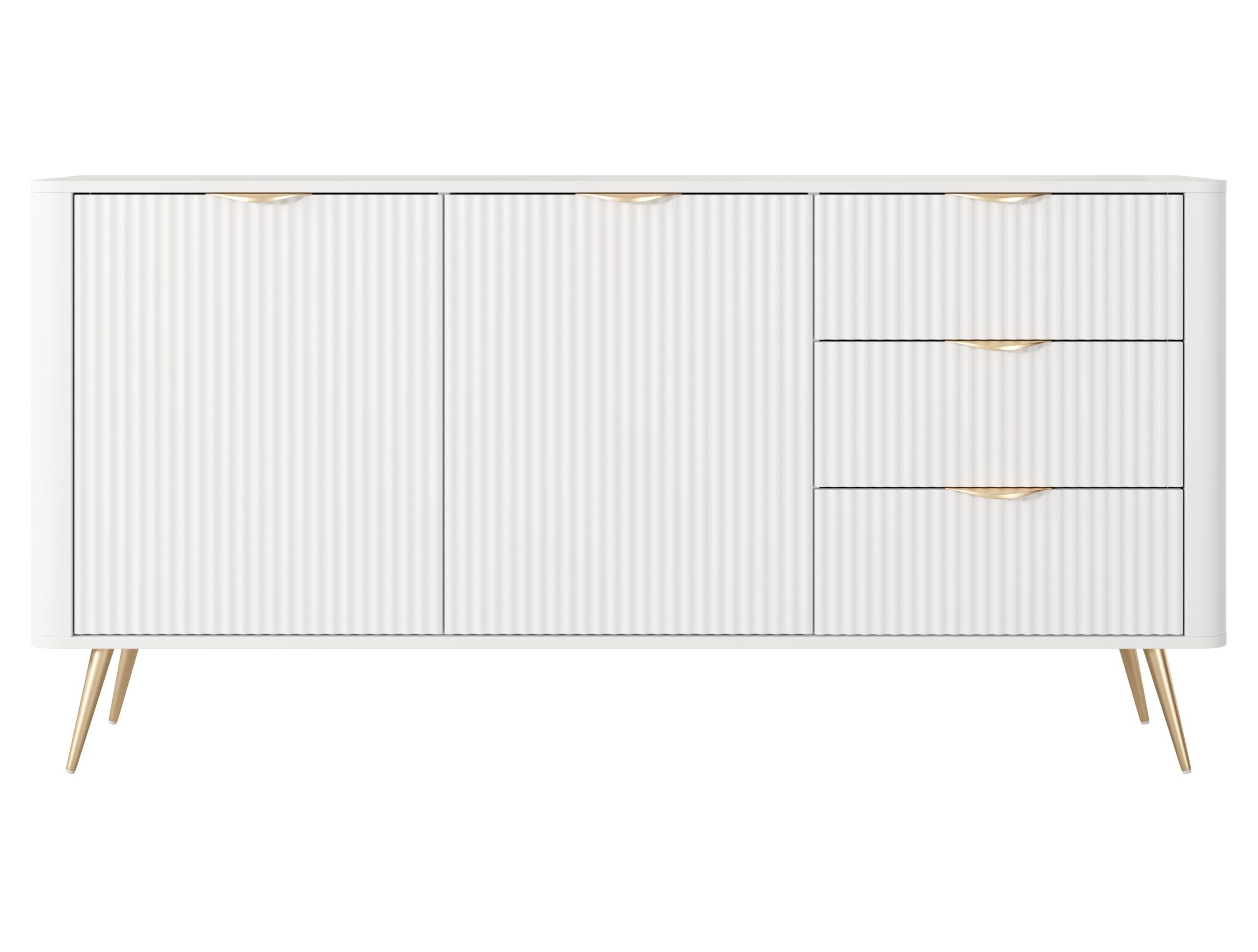 Μπουφές με συρτάρια Lante λευκός 163x81x38cm